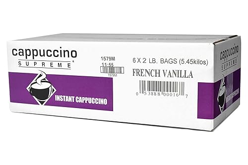 Cappuccino Supreme French Vanilla Instant Cappuccino Mix 6 x 2 lbs