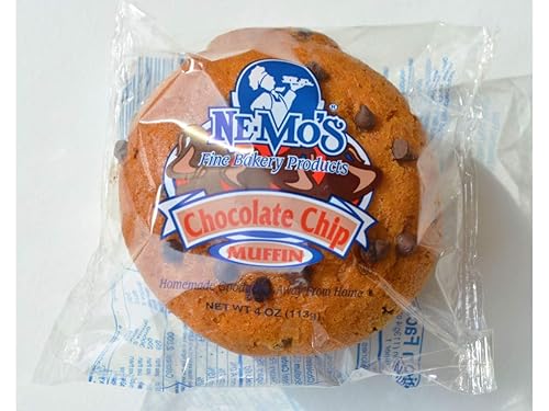 Ne-Mos Chocolate Chip Muffin, 4 Ounce -- 12 per case.