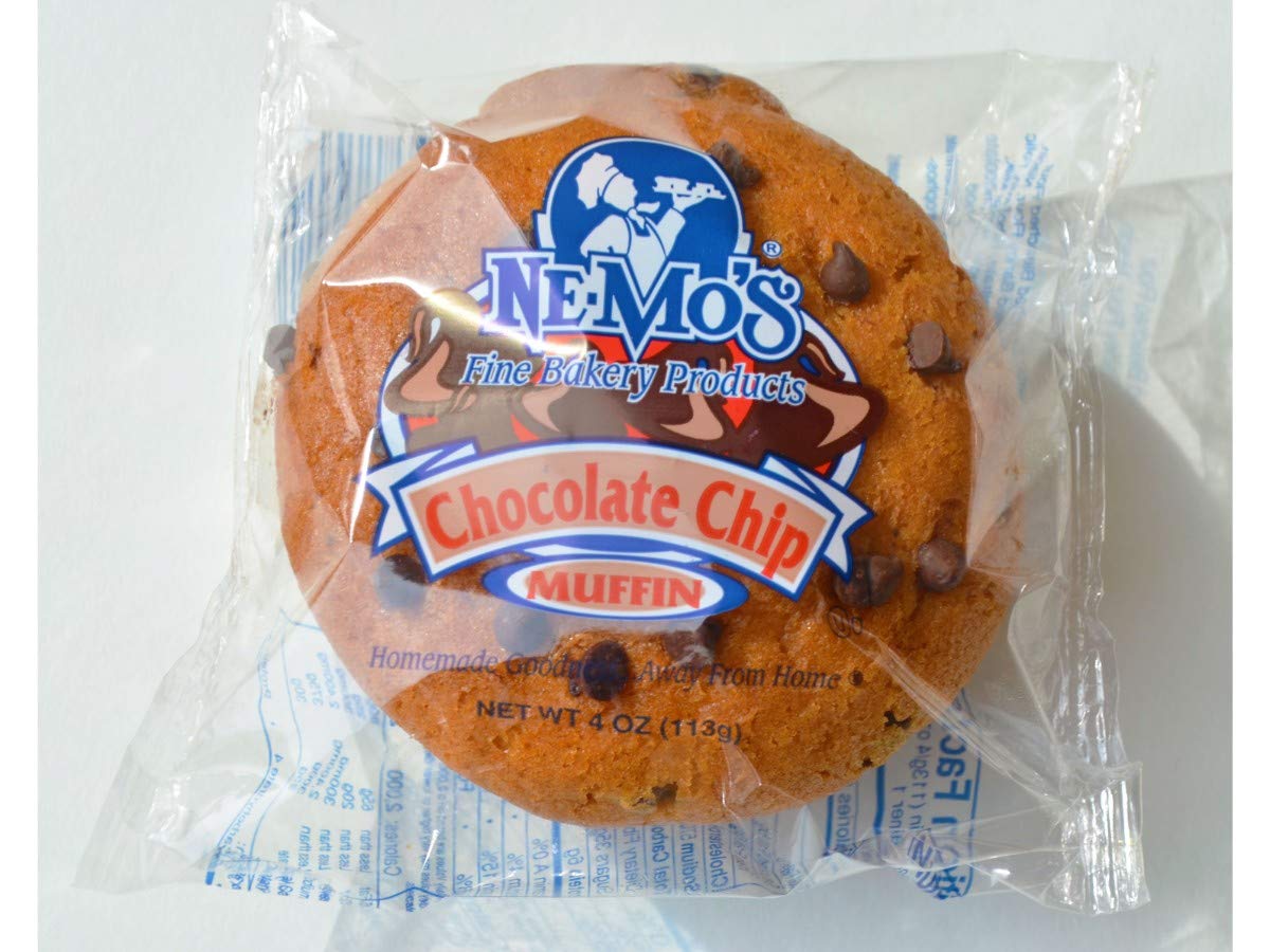 Ne-Mos Chocolate Chip Muffin, 4 Ounce -- 12 per case.