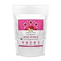 Organic Veda Dried Rose Petals, 4 oz - 100% Organic Real Edible Rose Petals - Food Grade USDA Rose Petal for Making Rose Water, Baking, Herbal Tea