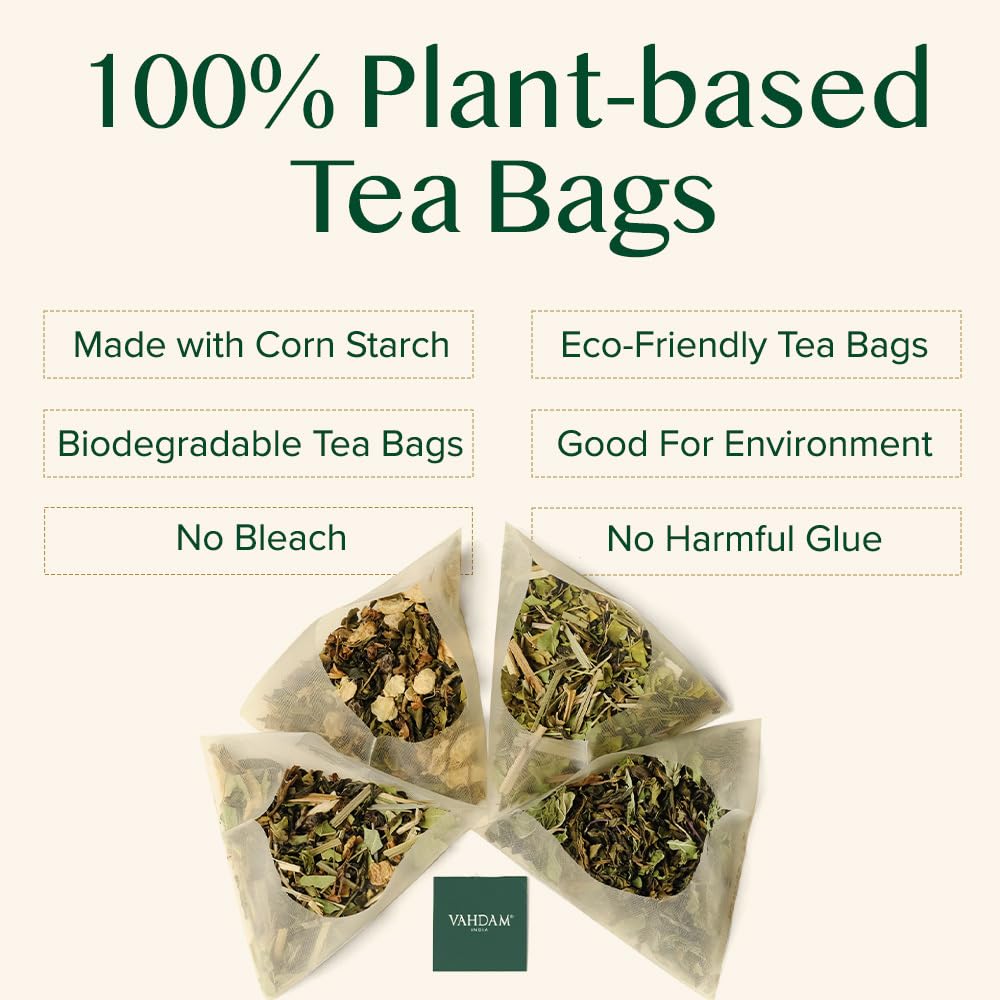 VAHDAM, Sweet Cinnamon Tea Bags (100 Pyramid Tea Bags) Non GMO, Gluten Free, No Artificial Flavor | Cinnamon Masala Chai Tea Bags | Whole Leaf Tea