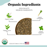AutoimmuniTea -- AIP Energy Tea Blend, for Energy Boost, Cognitive Function, with Organic Green Tea, Lemongrass, and Spearmint - 15 Loose Leaf Tea