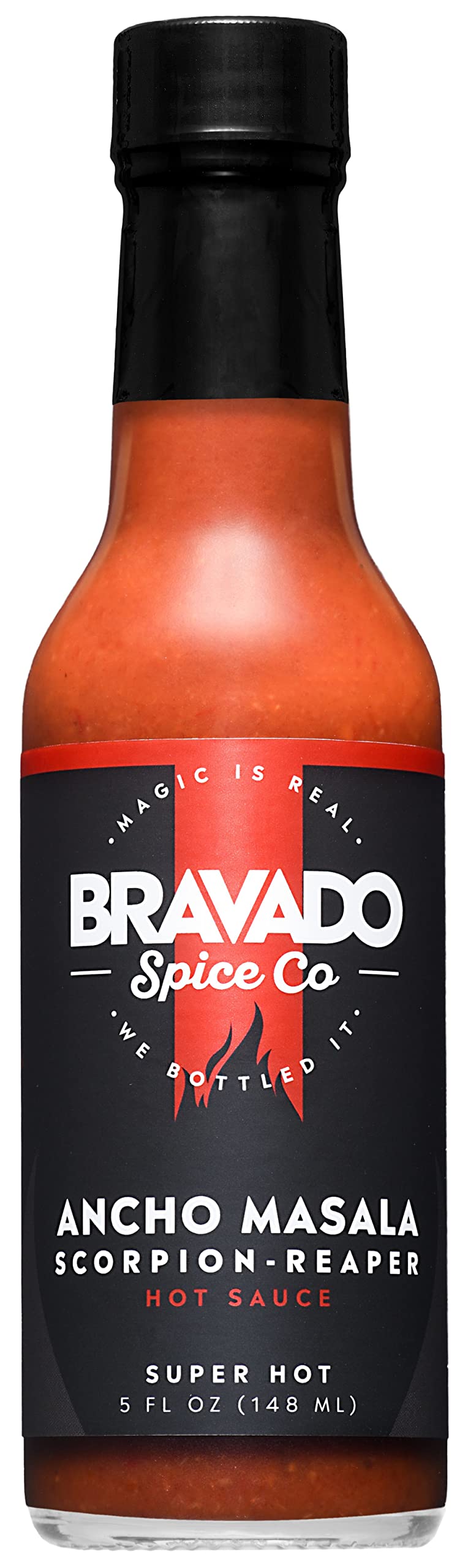 Ancho Masala Scorpion Reaper Hot Sauce By Bravado Spice Gluten Free, Vegan, Low Carb, Paleo Hot Sauce All Natural 5 oz Hot Sauce Bottle Award Winning