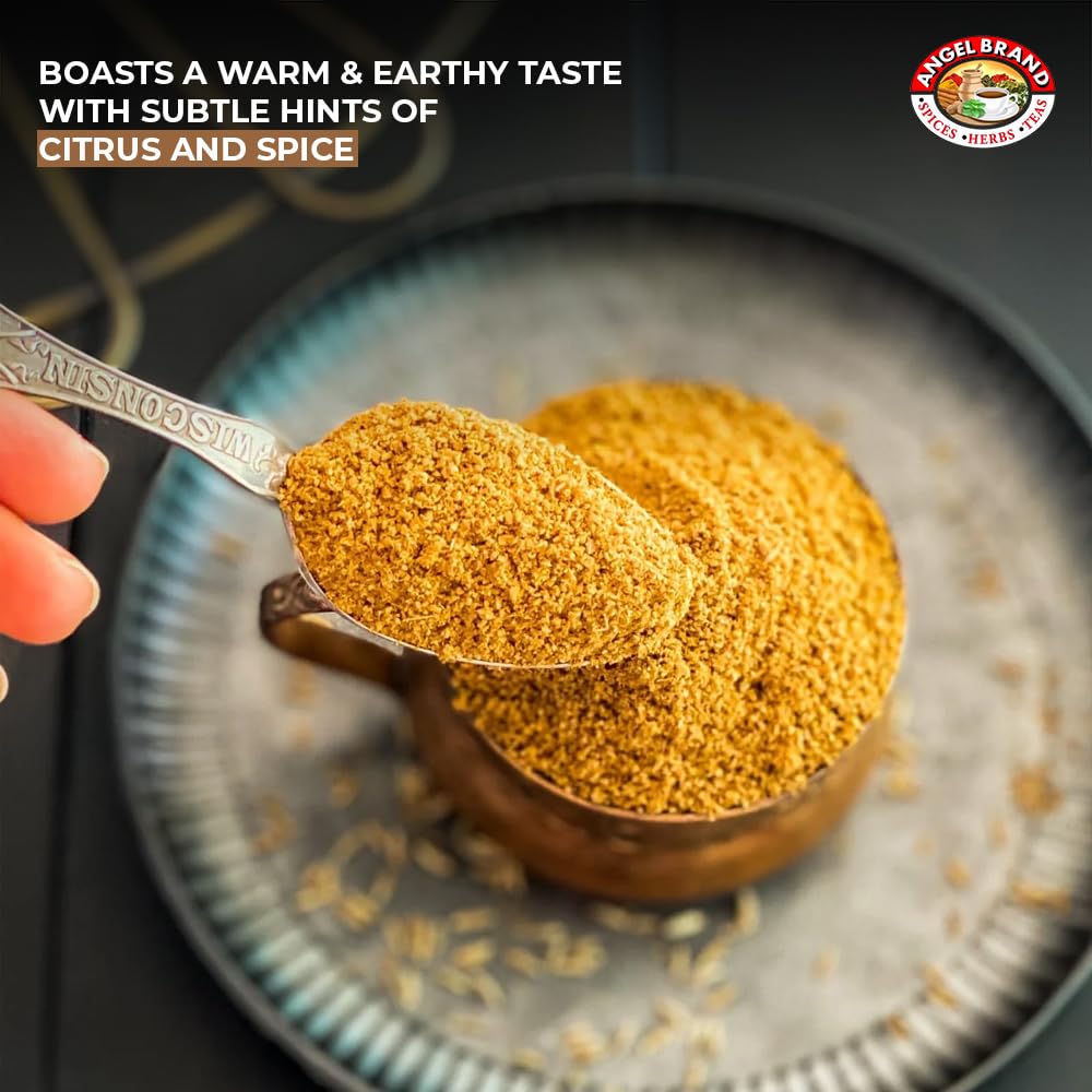 Angel Brand Cumin Powder 15oz Bottle - Sourced from Finest Cumin Seeds - Ground Cumin Boasts Warm, Earthy Citrusy Flavor with hints of Spice - Ideal