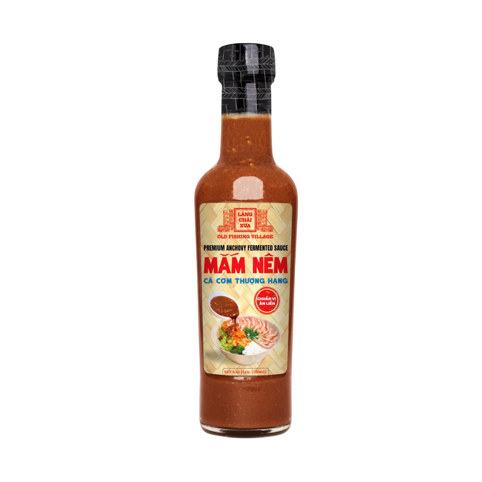 Làng Chài X?a Premium Vietnamese Anchovy Fermented Sauce - Authentic and Flavorful Marinades and Sauces for Grilling, Dipping, and Cooking (200g)