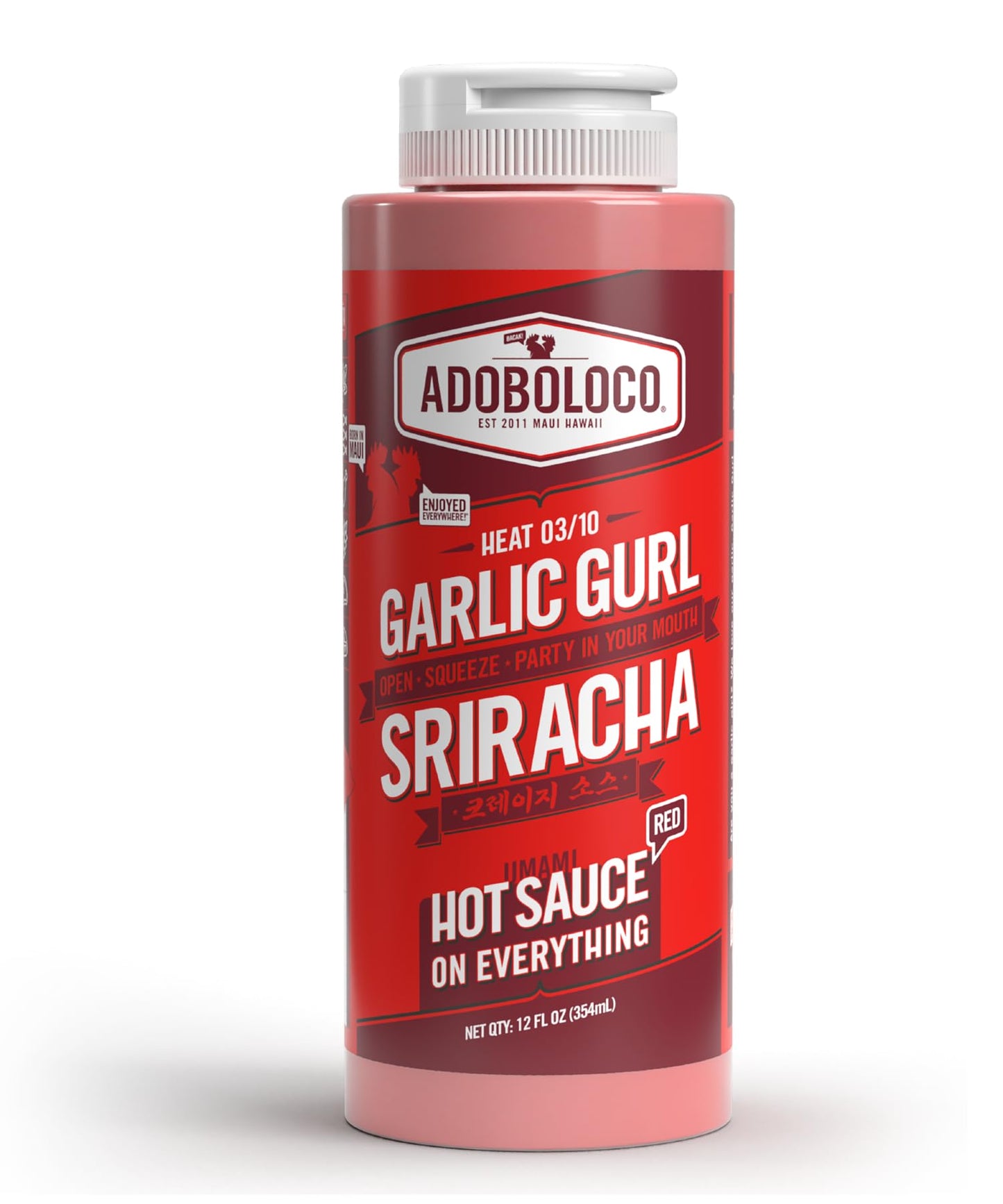 Adoboloco Garlic Gurl Sriracha Red Hot Sauce - 12oz, Red Fresno Chili Garlic Sauce