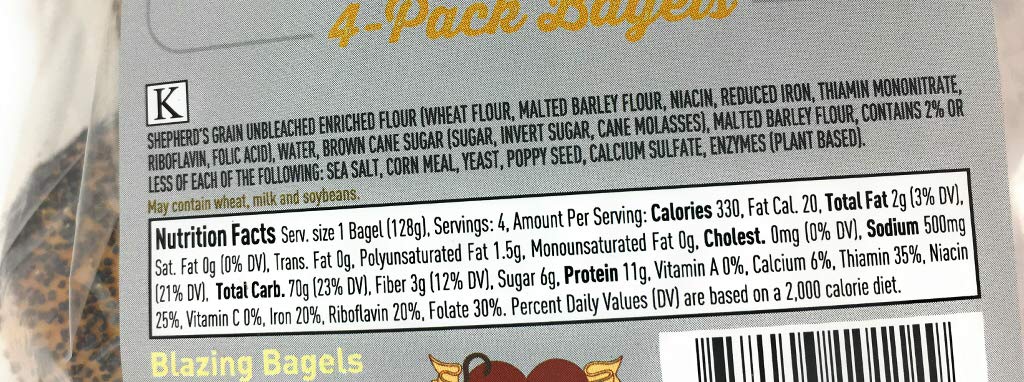 Blazing Bagels, Poppy, 4 Count