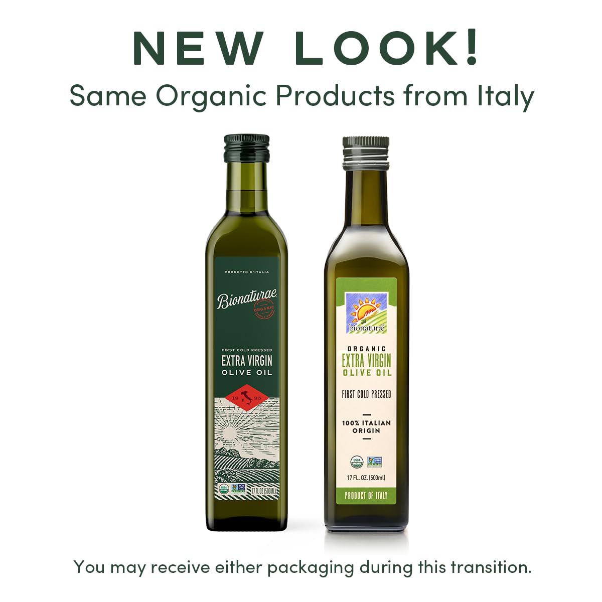 Bionaturae Extra Virgin Olive Oil - Organic Olive Oil, Non-GMO, USDA Certified Organic, Recyclable Glass, 100% Authentic Italian Olive Oil, Made in