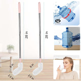 Cuitrent Stainless Steel Bucket Brush, 28 inch, 2 Pack, Nylon Bristles, Plastic Handle, Bendable Head, Suitable for 1 to 5 Gallon Buckets