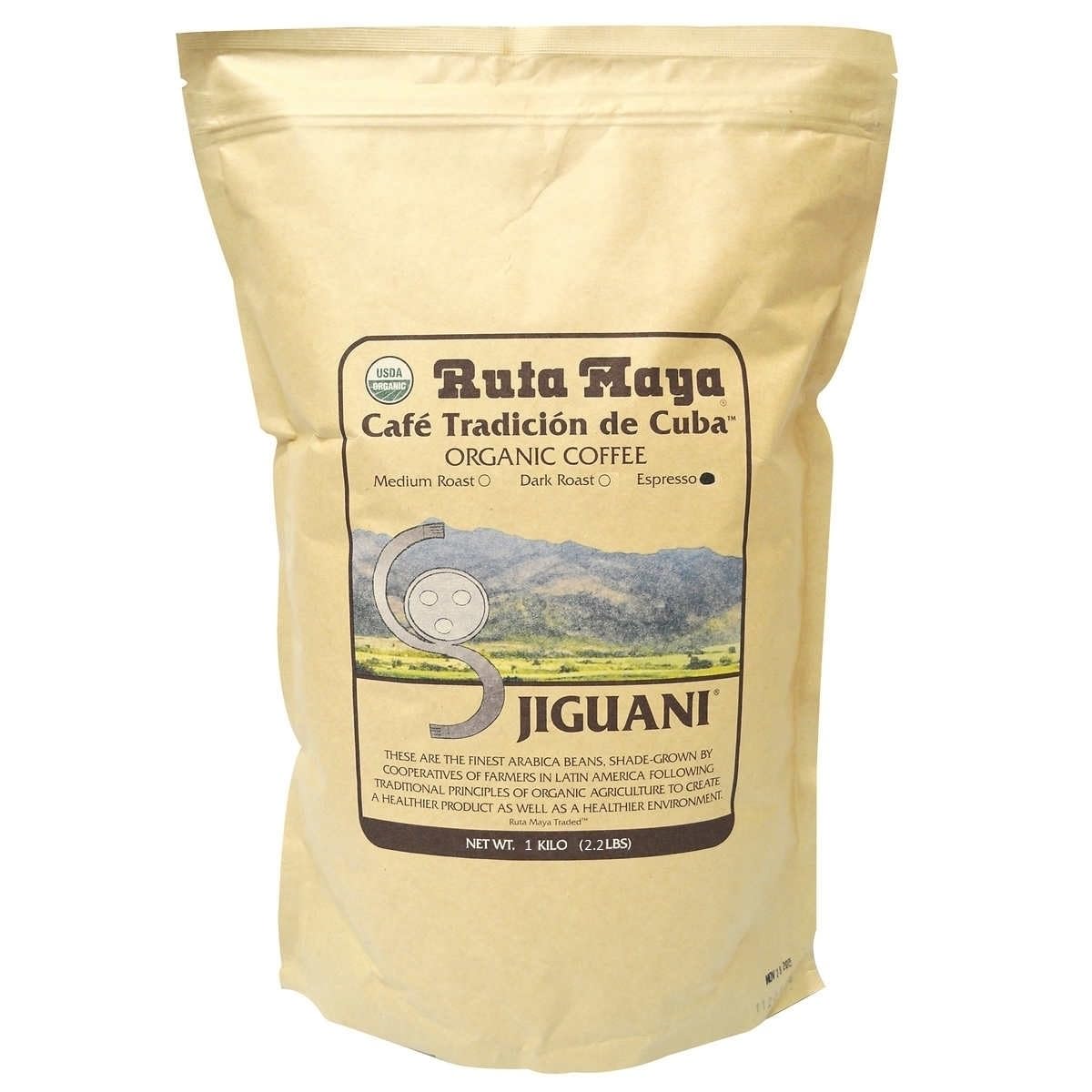 Ruta Maya Organic Whole Bean Espresso Coffee, 2.2 Pounds