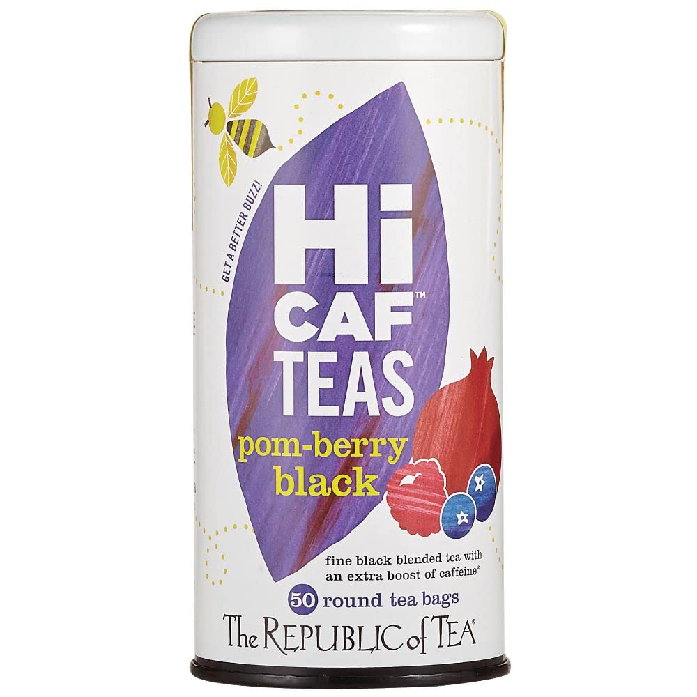 The Republic of Tea - HiCAF Pom-Berry Black Tea, 50 Tea Bags, High in Caffeine