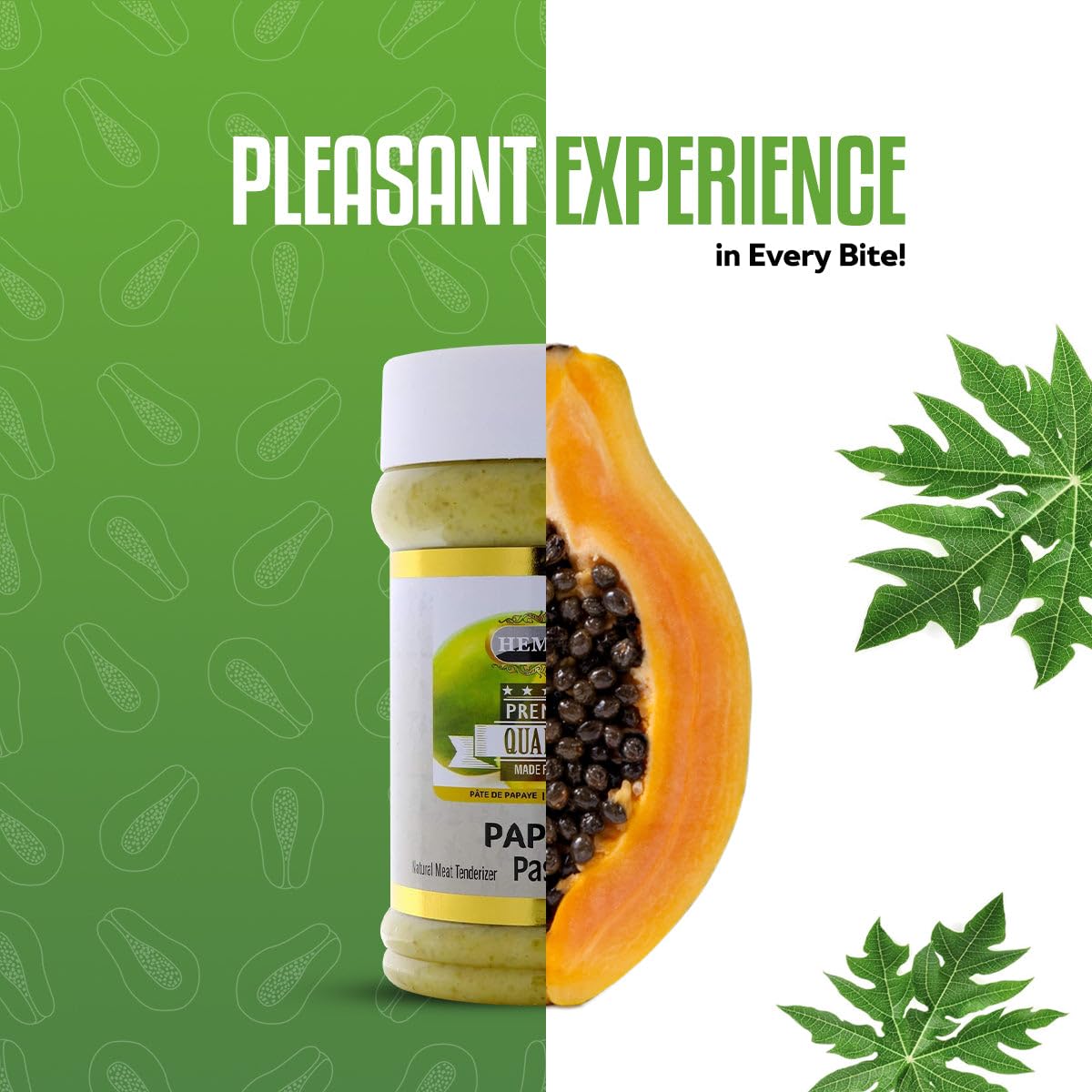 Hemani Papaya Paste 750g - Natural Meat Tenderizer for Biryani, BBQ & Kebab | Raw Green Papaya Enzyme Tenderizer | Halal, No Artificial Additives |