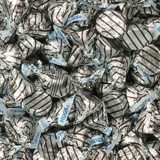 Hugs Milk Chocolate Candy Hugged by White Creme approx 100 Pieces 16 OZ