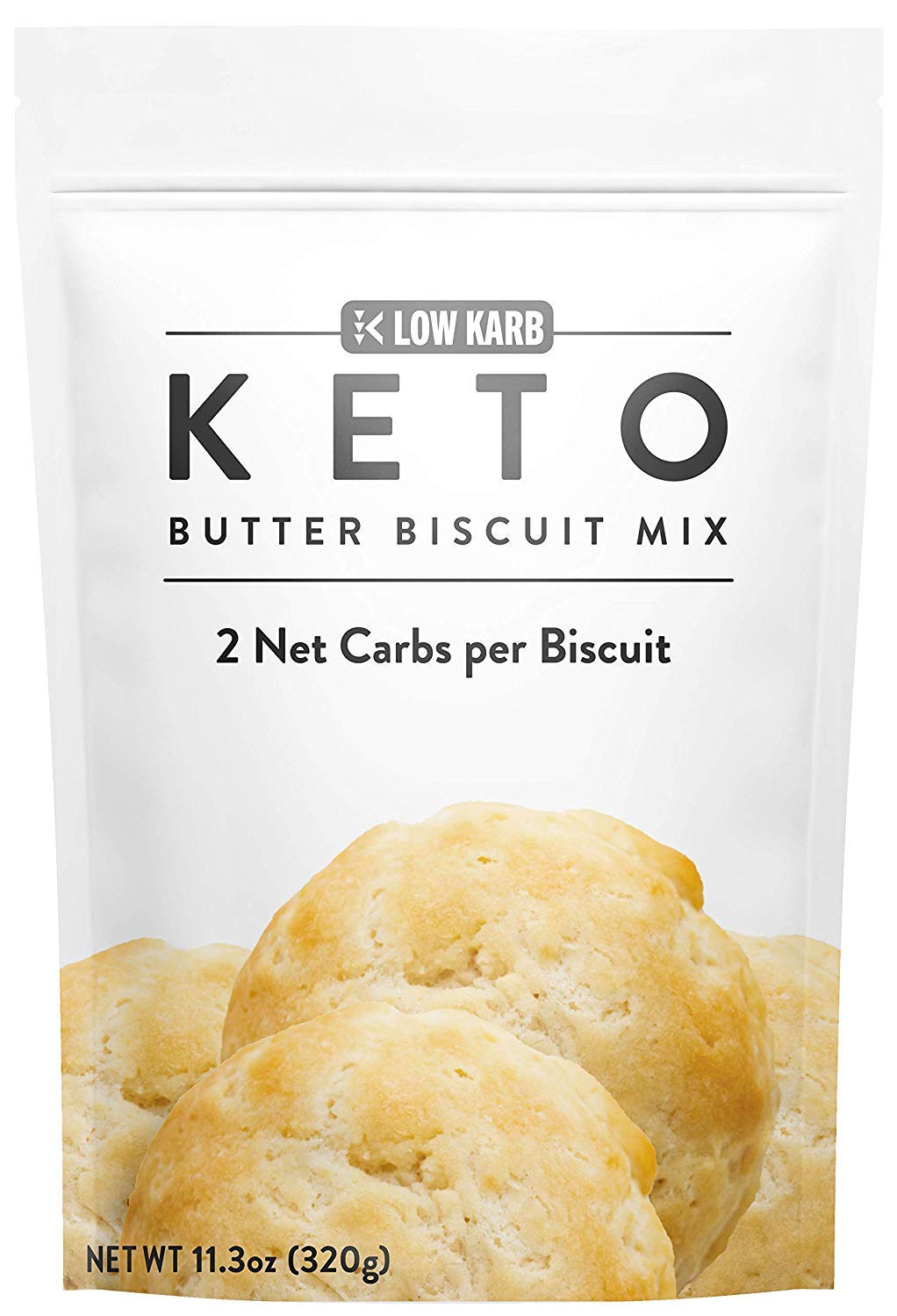 Low Karb - Keto Biscuits Mix - Low Carb Food - Easy to Bake - Breakfast - Only 2g Net Carbs (Butter) (11.3 oz)
