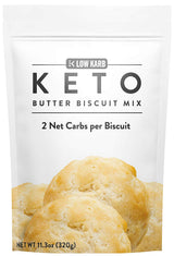 Low Karb - Keto Biscuits Mix - Low Carb Food - Easy to Bake - Breakfast - Only 2g Net Carbs (Butter) (11.3 oz)