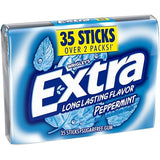 WRIGLEYS EXTRA PEPPERMINT CHEWING GUM SUGAR FREE STICK RP 35 CT