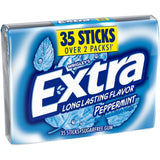 WRIGLEYS EXTRA PEPPERMINT CHEWING GUM SUGAR FREE STICK RP 35 CT
