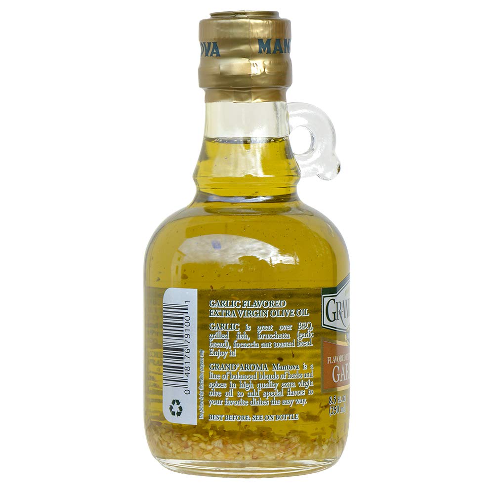8.5 Oz Garlic Grand'aroma Flavored Extra Virgin Olive Oil (Pack of 2)