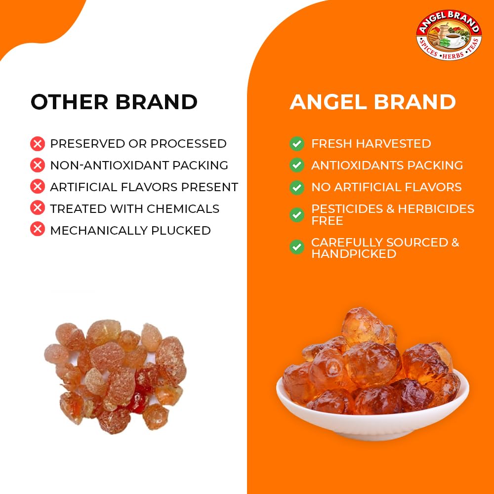 Angel Brand Gum Arabic 1.25lbs - Premium Food-Grade Acacia Gum for Baking, Arts, Crafts, and More - Versatile, Edible, and Water-Soluble Powder