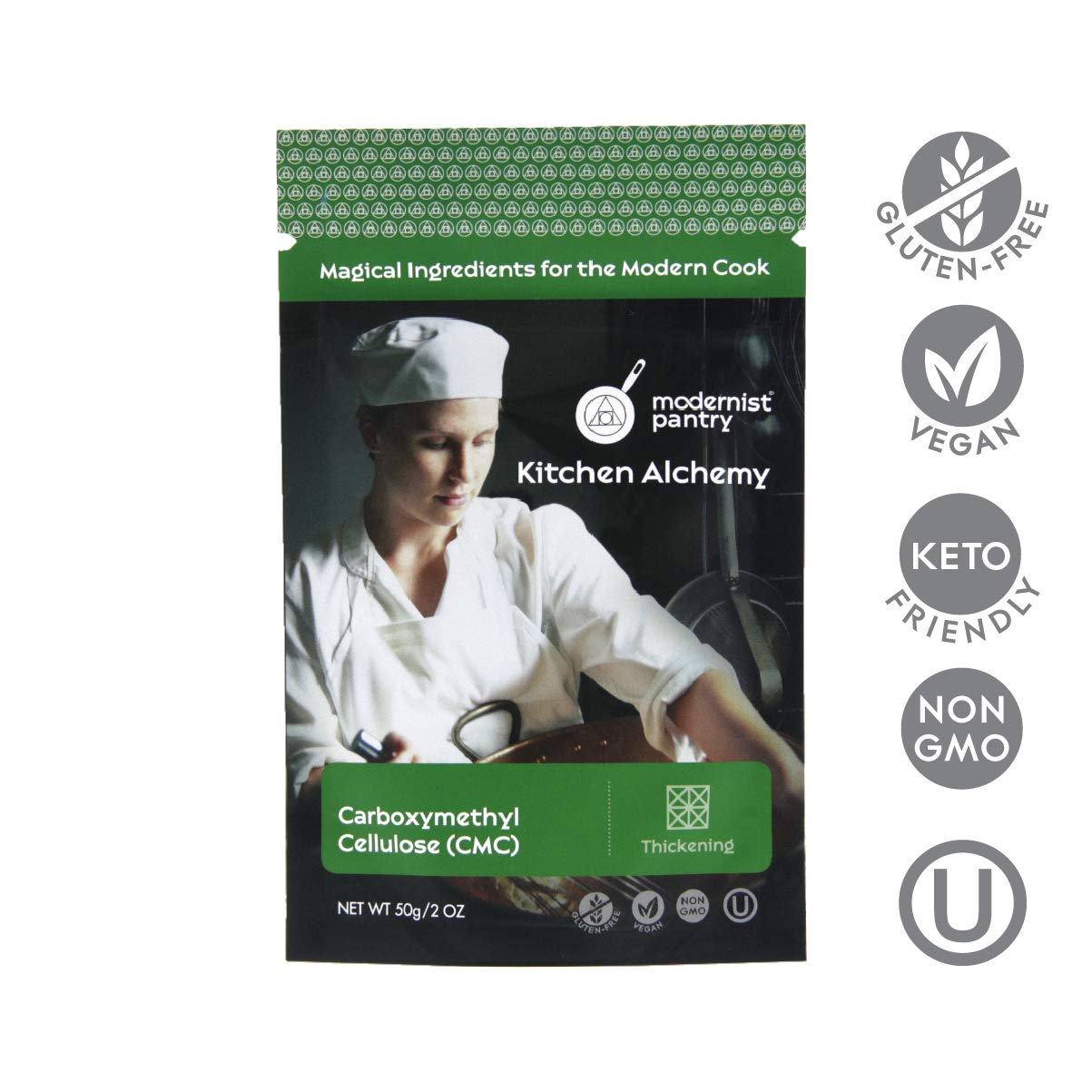 Pure Carboxymethyl Cellulose (CMC) Powder ? Non-GMO Gluten-Free Vegan OU Kosher Certified - 50g/2oz