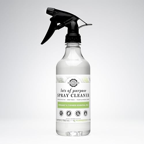 Rustic Strength Lots of Purpose Spray Cleaner, Bergamot & Cypress, Multi-Surface, pH Balanced, Non-Toxic, Biodegradable, 16 oz