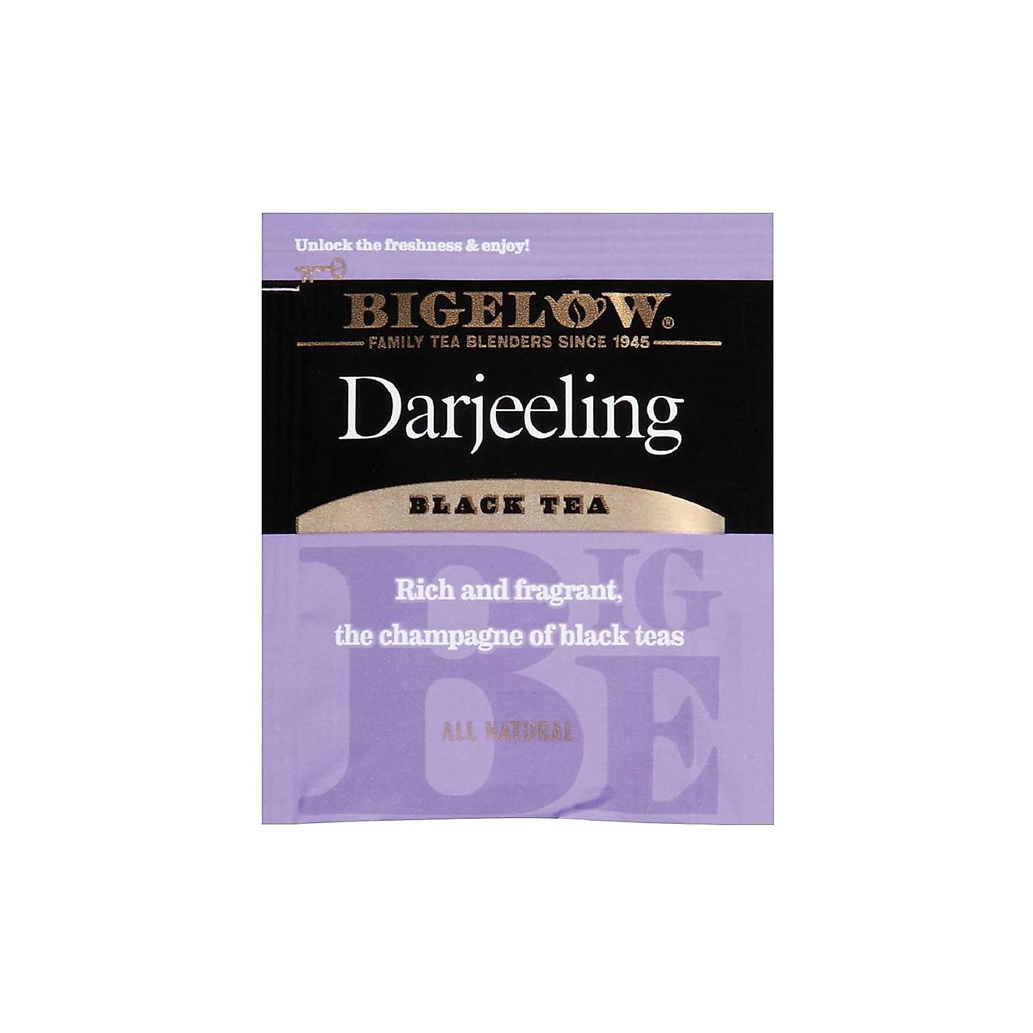 Bigelow Darjeeling Blend Tea 28-Count Box (Pack of 1) Full Caffeine Premium Black Tea Bold and Antioxidant-Rich Full Caffeine Black Tea in