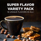 Maud's Super Flavored Coffee Pods Variety Pack, 80 ct, 16 Assorted Flavors, Medium Roast Flavored Coffee in Single Serve Pods - 100% Arabica Beans