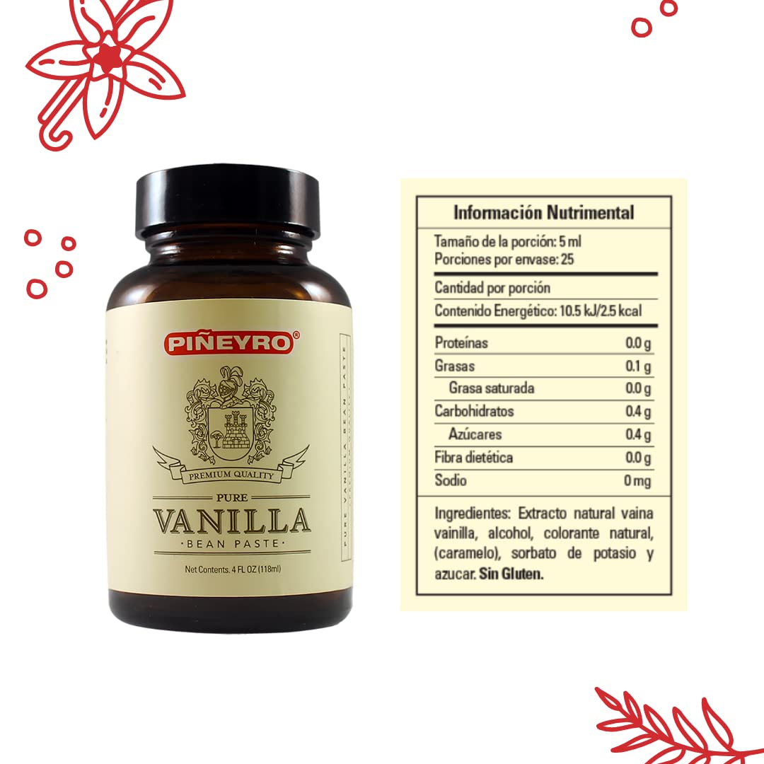 Mexican Vanilla Paste 4 Fl Oz | Premium Quality with visible vanilla specks | Perfect Mother’s Day Gift for Bakers | Pure Bean Seed | Gourmet |