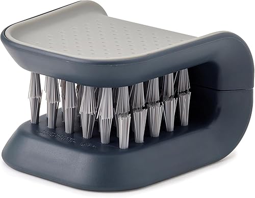 SIUSYACI Blade Knife Cleaner Kitchen Washing Brush Chopsticks Cutlery Cleaning Brush Double-Sided Scrubber Multifunctional Knife Sponge (Gray)