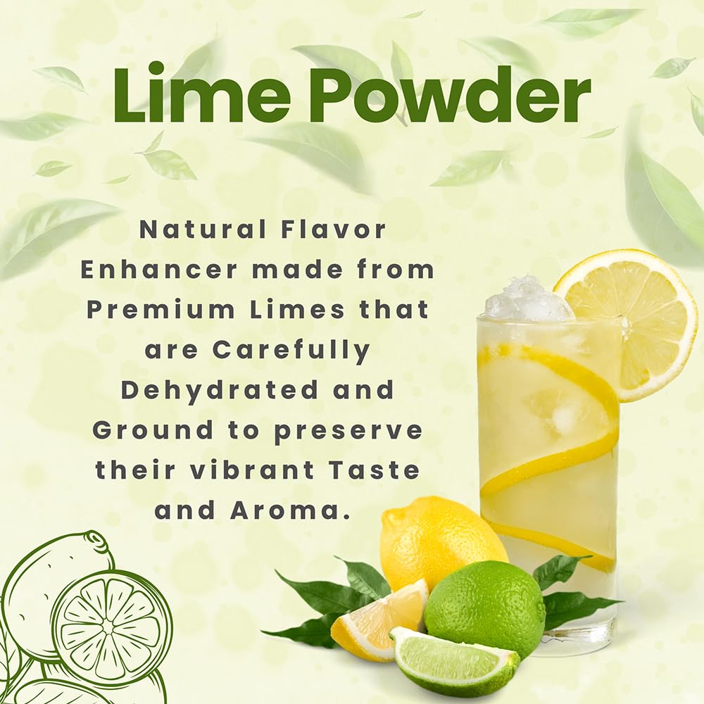 Lime Juice Powder 227g | Dried Lime Powder -Drink | Perfect for Baking, Smoothies, Hot or Cold Drink