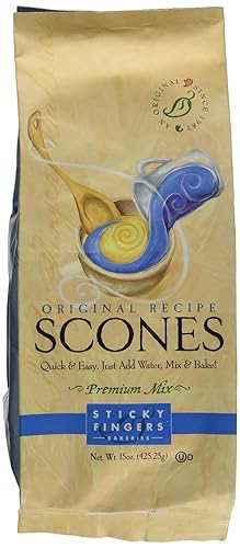Pack of 6, 15 oz Sticky Fingers Bakeries Bulk Scone Mix: Just Add Water Scone Mixes (Original)