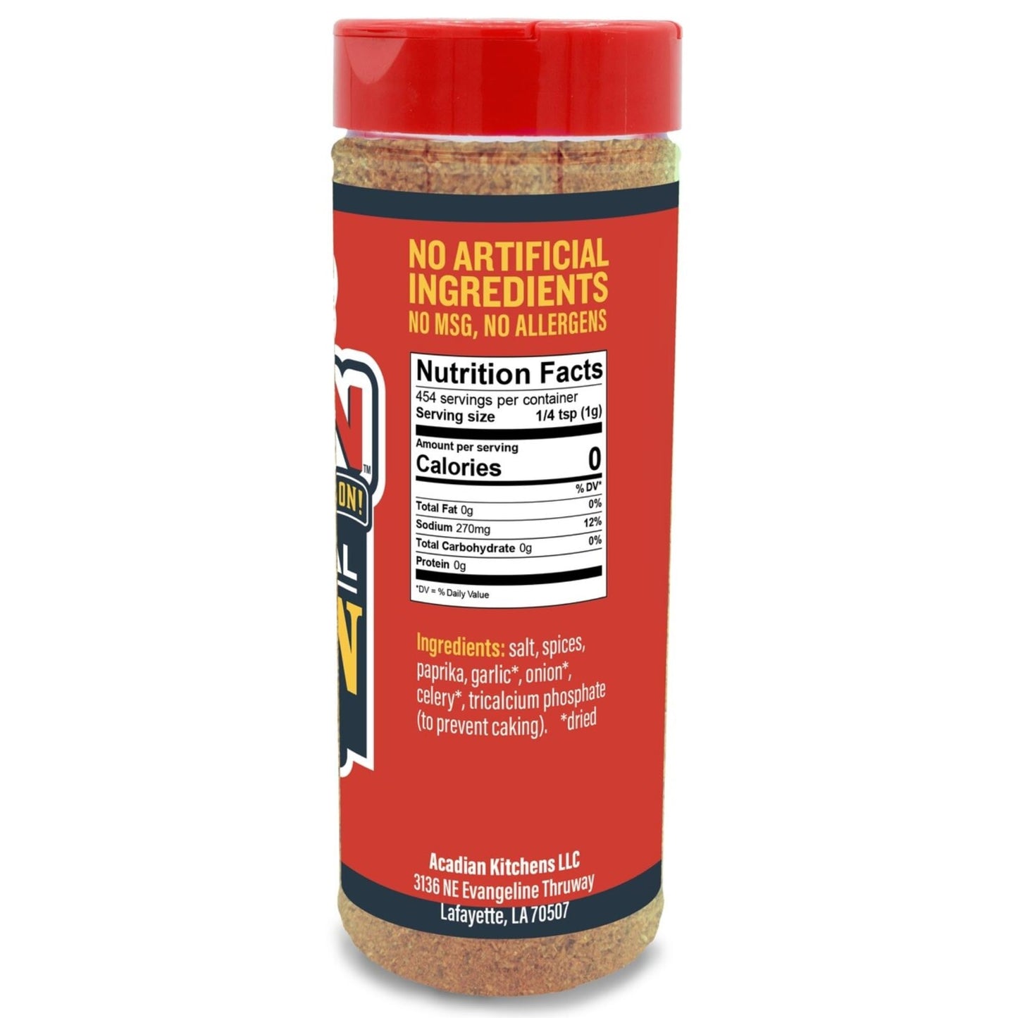Original Cajun Seasoning - 16 oz Jar, Low Sodium, No MSG, All Natural - Authentic Louisiana Spice for Grilling and Cooking Fish, Chicken, Steak, Soup