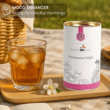 Blossom & Brew Floral Jasmine Delight Darjeeling Green Tea with Pure Jasmine Buds(2.46oz) - Aromatic Whole Leaf Blend from India - Floral Flavor, Low