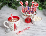 Peppermint Edible Candy Cane Spoons, 24 Count, 6 Boxes of 4 Spoons Each, Holiday Drink Stirrers, Stocking Stuffers