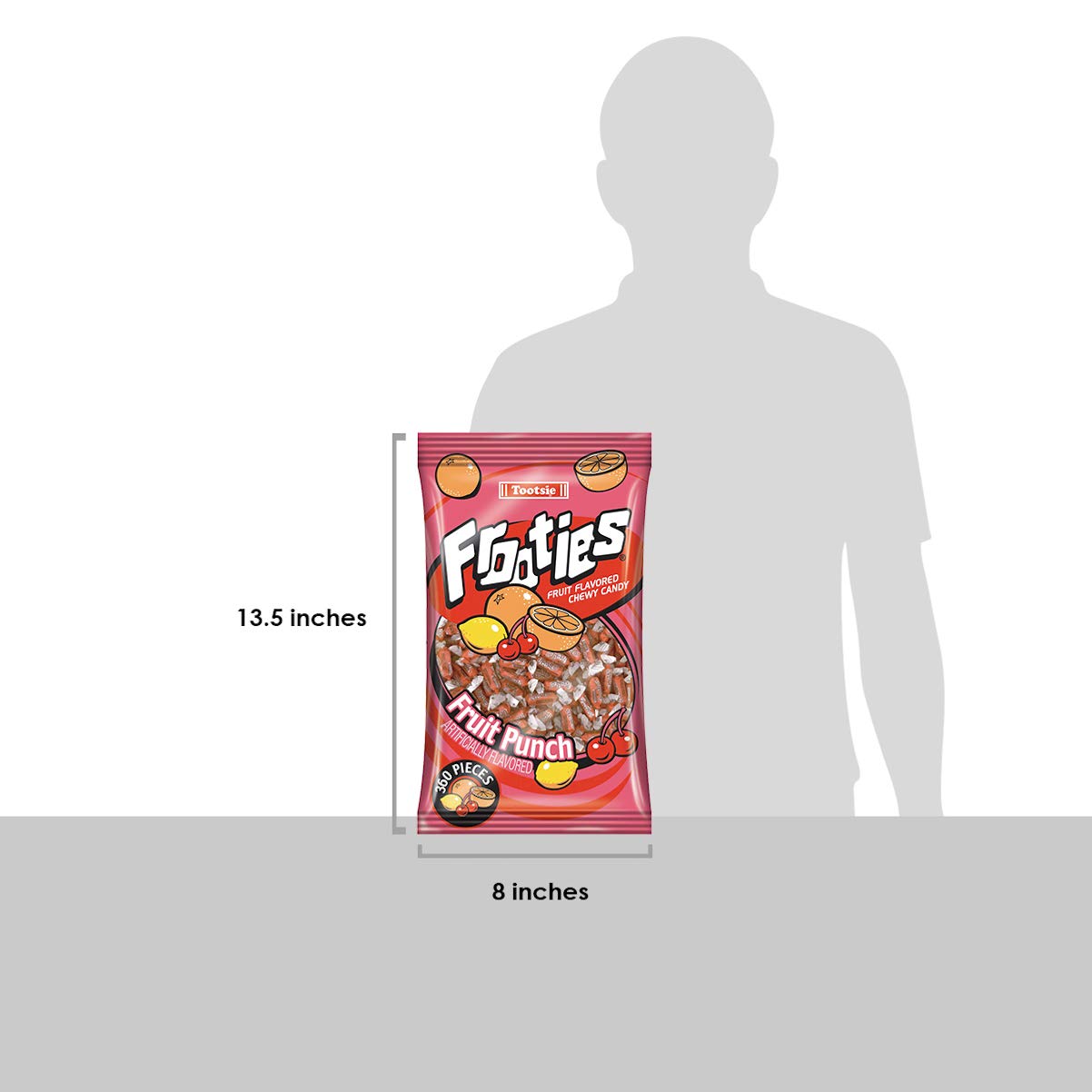 Tootsie Roll Red Frooties - 2 Pound Bag of Individually Wrapped Chewy Candy - Gluten Free, Peanut Free - Fruit Punch, 38.8 oz.