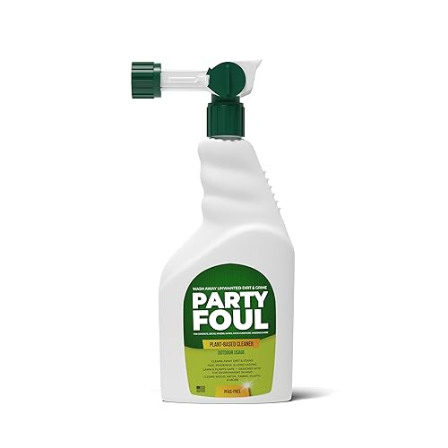 Party Foul Plant-Based Cleaner Spray | Eco-Friendly, Vegan Formula for Tiles, Counters, Granite, Metal, Glass, Wood & More | Natural I For Decks