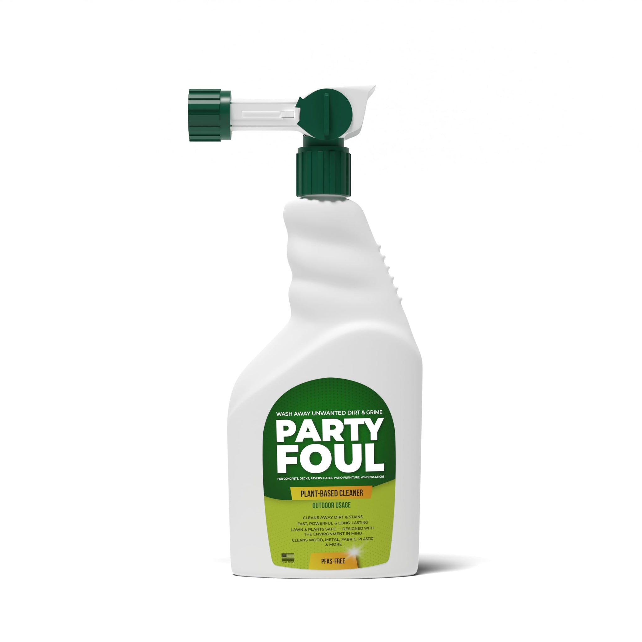 Party Foul Plant-Based Cleaner Spray | Eco-Friendly, Vegan Formula for Tiles, Counters, Granite, Metal, Glass, Wood & More | Natural I For Decks