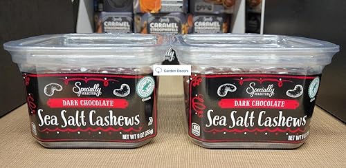 Specially Selected Dark Chocolate Sea Salt Cashews 9oz 255g (Two Containers)