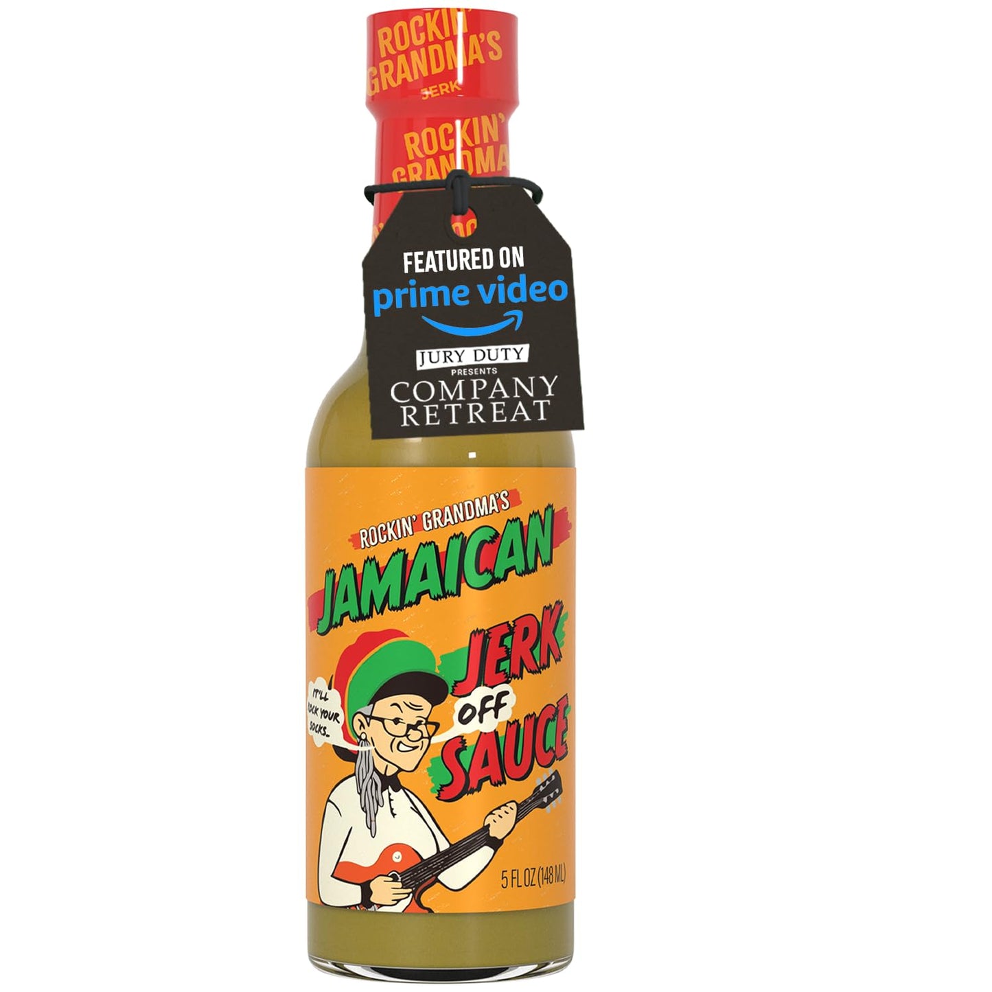 Rockin’ Grandma’s Jamaican Jerk Sauce by Dave’s Gourmet, 5 fl oz - Featured on Prime Video’s Jury Duty: Company Retreat - Low Calorie Caribbean Sweet