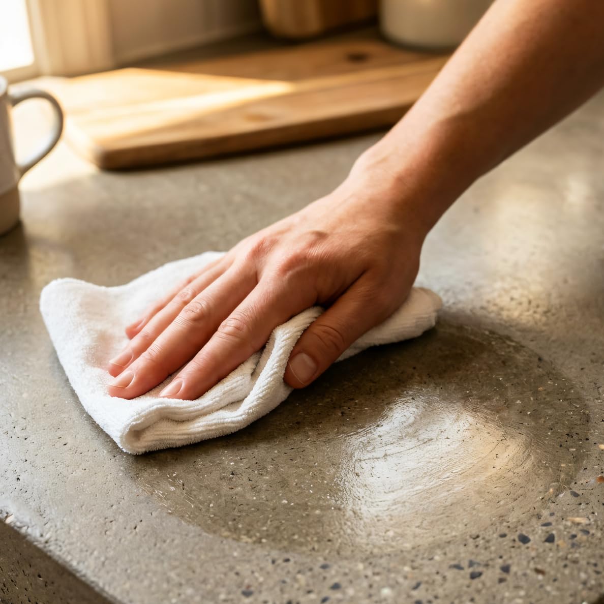 CARON & DOUCET Natural Stone & Concrete Care Wax - Coconut Oil and Carnauba Formula - Conditions, Seals, Revives & Deepens Color on Soapstone, Slate