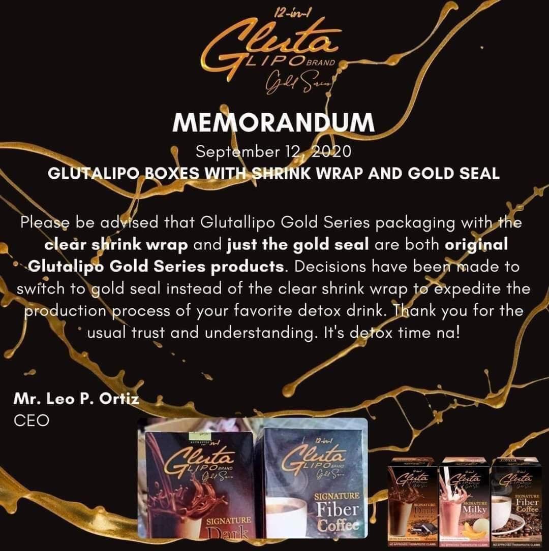GlutaLipo Gold Series Signature Fiber Coffee & Milky Melon Mix Bundle - 20 Sachets