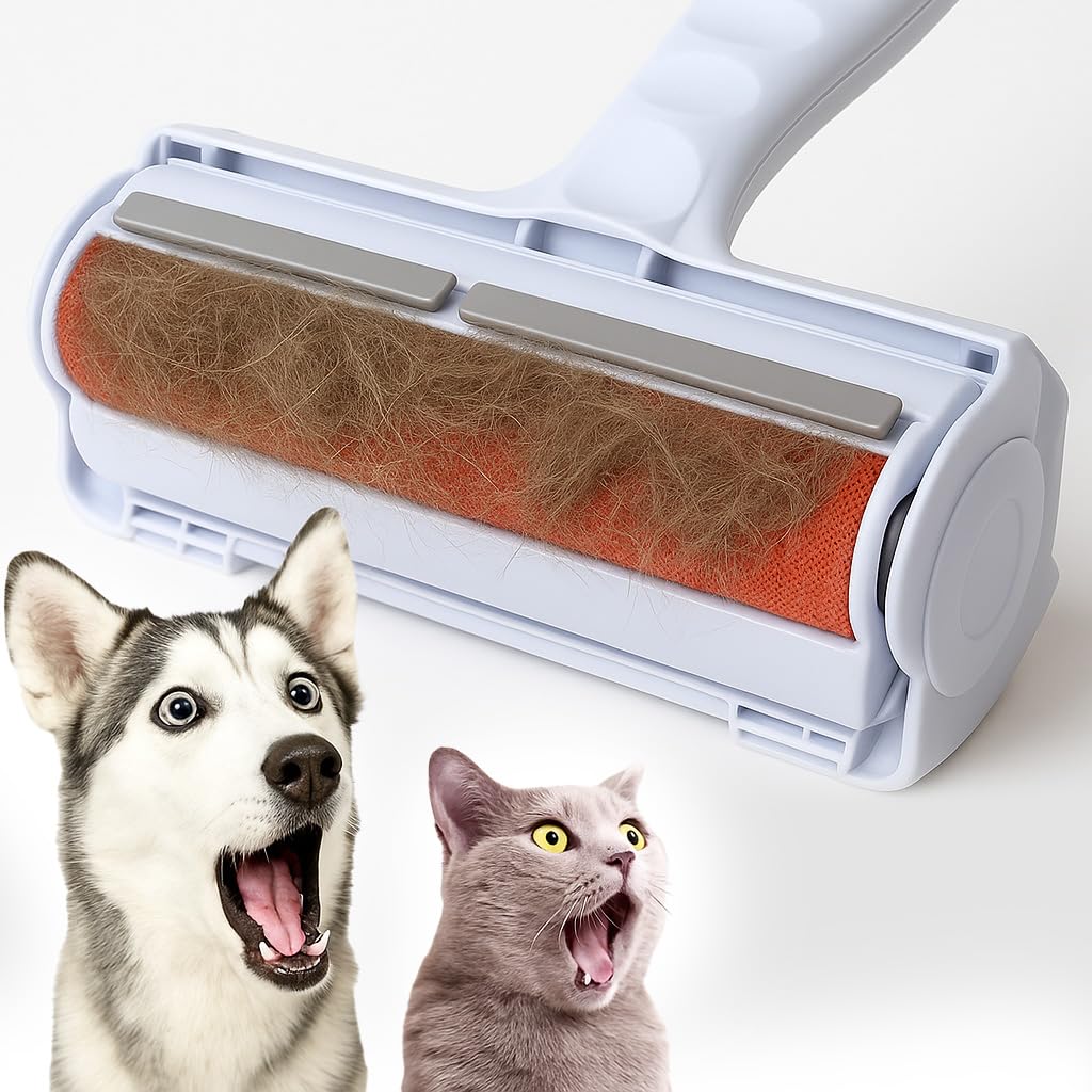uMadeUs Pet Hair Removal Tool and Lint Roller - Reusable Cleaner - Dog and Cat Fur Remover Rollers on Laundry Clothes Furniture Couch Carpet Car Seat