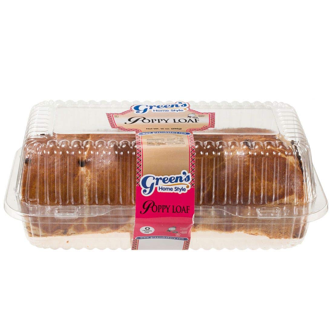 Green's Bakery Poppy Loaf Kosher Dessert - 16 oz.