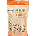 100% Organic Roasted Pistachios; No Salt