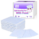 24 Pack Light Scouring Pad with Foam, Triple Cleaning Scrub Pad Singles Heavy Duty Household Non-Scratch Abrasive Hand Pad Multi Surface Magic Sponge