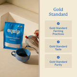 Equip Foods Clean Coffee | Gold Standard, Certified Organic, Fair Trade, Regenerative | Medium Roast, Whole Bean, Nicaragua | Brown