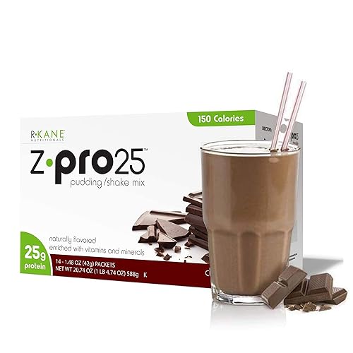R-Kane Z-Pro 25 Protein Shakes: High Protein Chocolate Shake and Pudding Mix, Weight Loss Chocolate Protein Drinks, Natural Energy Booster Meal