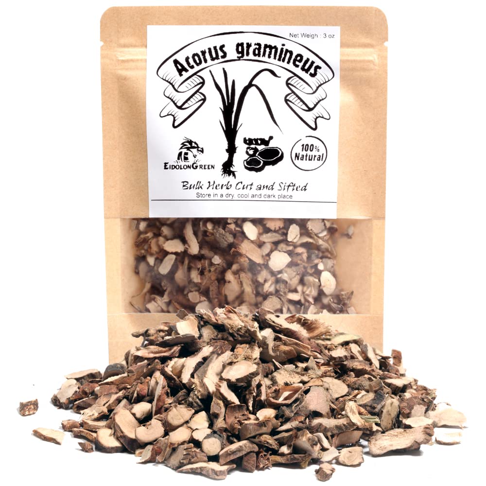 EidolonGreen Acorus gramineus (Grassleaf Sweelflag Rhizome/Acorus Calamus/Shichangpu/???/???) Dried Bulk Herbs 3Oz (88g)