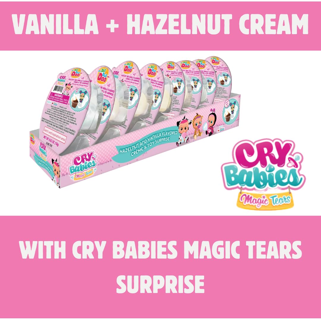 Cry Babies Magic Tears Candy Snack - Spoonable Vanilla Creme Dipping Treat with Surprise Collectible Toy Character for Kids, 1 Pack