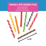 Fun Express Candy Canes Bulk Individually Wrapped - 80 Peppermint Candy Sticks Christmas Candy Assorted Flavors | Perfect for Holiday Parties